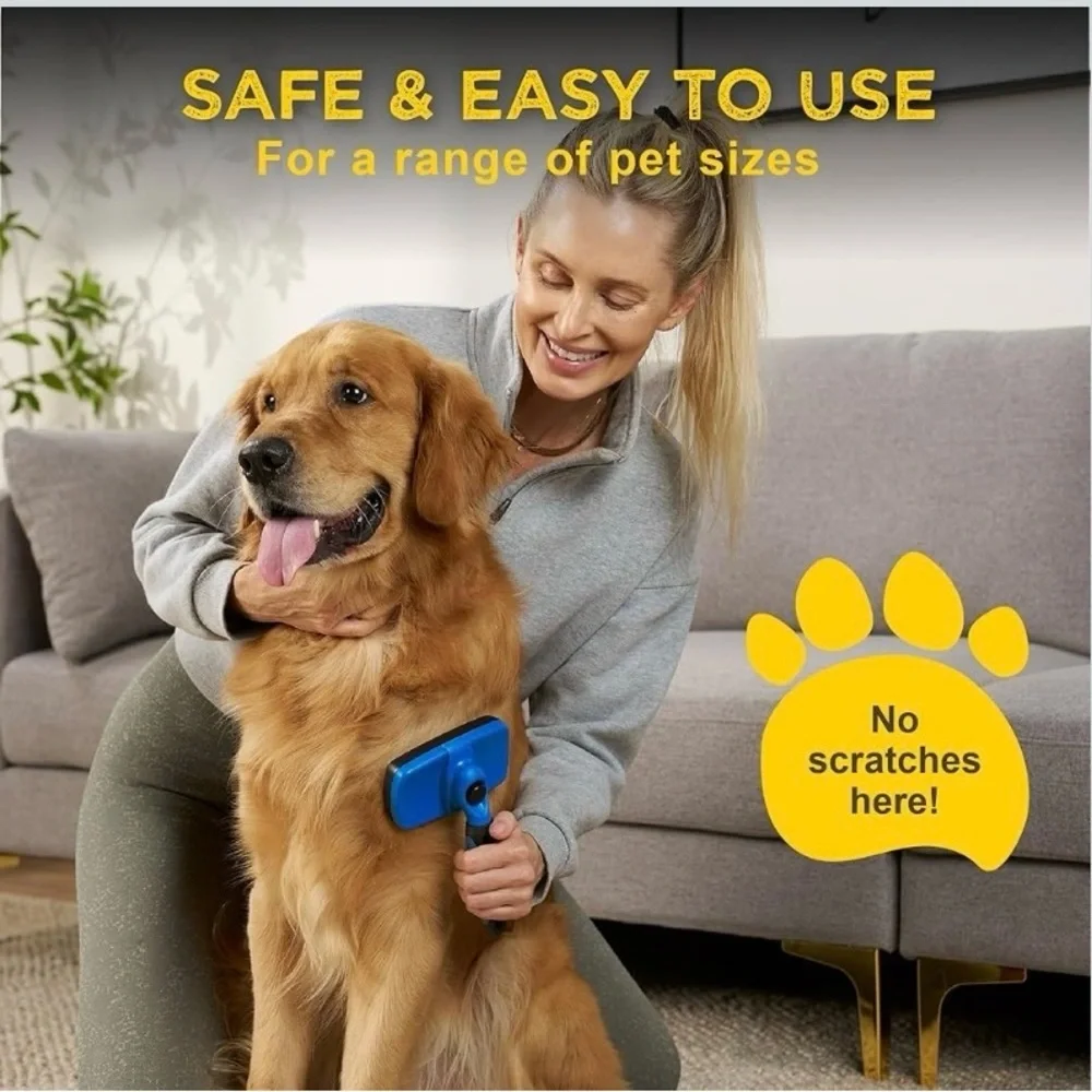 NEW - Deshedding Dog Brush for Shedding, Self Clean Cat Brush Deshedding & Groom